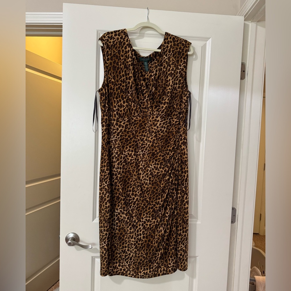 Ralph Lauren Leopard Print Sleeveless Dress